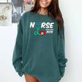 Best Nurse Graduation- RN Nurse Established 2019 LPN Comfort Colors Sweatshirt Blue Spruce