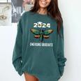 Biology Class Of 2024 Emerging Graduation For Him Comfort Colors Sweatshirt Blue Spruce