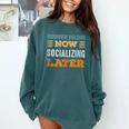 Birdhouse Building Now Minimal Socializing Introvert Comfort Colors Sweatshirt Blue Spruce