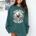 More Books Less People Introvert Skeleton Reading Comfort Colors Sweatshirt Blue Spruce