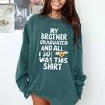 My Brother Graduated Class Of 2025 Graduation Comfort Colors Sweatshirt Blue Spruce
