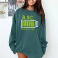 Bsc Completed Bachelor Of Science Graduation 2025 Comfort Colors Sweatshirt Blue Spruce