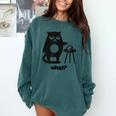 Cat What Humor Introvert Anti-Social Comfort Colors Sweatshirt Blue Spruce Cat What Humor Introvert Anti-Social Comfort Colors Sweatshirt Blue Spruce