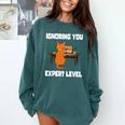 Cat Ignoring You Expert Level Orange Tabby Introvert Comfort Colors Sweatshirt Blue Spruce Cat Ignoring You Expert Level Orange Tabby Introvert Comfort Colors Sweatshirt Blue Spruce