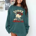 Cat Lover Sorry Cant Go Im An Indoor Introvert Cat Mom Comfort Colors Sweatshirt Blue Spruce