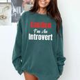 Caution I'm An Introvert Sarcastic Geek Video Gamer Jokes Comfort Colors Sweatshirt Blue Spruce Caution I'm An Introvert Sarcastic Geek Video Gamer Jokes Comfort Colors Sweatshirt Blue Spruce