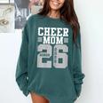 Cheer Mom Senior 2026 Cheerleaders Graduation Mother Comfort Colors Sweatshirt Blue Spruce