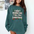 Christmas Sarcastic Introvert Holiday Shirt Comfort Colors Sweatshirt Blue Spruce