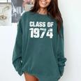 Class Of 1974 High School College Graduation Reunion Comfort Colors Sweatshirt Blue Spruce