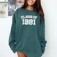 Class Of 1981 School Tee Shirt Graduation Class Party Comfort Colors Sweatshirt Blue Spruce