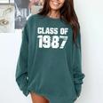Class Of 1987 High School College Graduation Reunion Comfort Colors Sweatshirt Blue Spruce