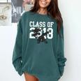 Class Of 2018 Graduation Dabbing Panda Bear Comfort Colors Sweatshirt Blue Spruce