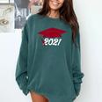 Class Of 2021 Burgundy Regalia Graduation Comfort Colors Sweatshirt Blue Spruce