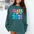 Class Of 2021 Graduation Grow With Me Comfort Colors Sweatshirt Blue Spruce