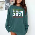 Class Of 2021 Senior Year 90's TV Style Graduation For Grad Comfort Colors Sweatshirt Blue Spruce