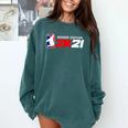 Class Of 2021 Senior Year Gamer Style Graduation For Grad Comfort Colors Sweatshirt Blue Spruce