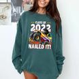 Class Of 2022 Monster Truck Graduation Cap Retro Sunset Boy Comfort Colors Sweatshirt Blue Spruce