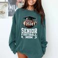 Class Of 2024 Graduation Senior Football Mom 2024 Comfort Colors Sweatshirt Blue Spruce