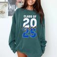 Class Of 2025 Senior Graduation 2025 Blue Comfort Colors Sweatshirt Blue Spruce