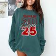 Class Of 2025 Senior 2025 Graduation Red Raglan Baseball Tee Comfort Colors Sweatshirt Blue Spruce
