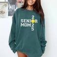 Class Of 2025 Softball Mom Senior Graduation Graduate Women Comfort Colors Sweatshirt Blue Spruce