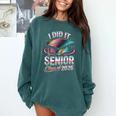 Class Of 2026 Senior Graduation I Did It Comfort Colors Sweatshirt Blue Spruce