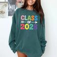 Class Of 2028 Colorful Graduation Comfort Colors Sweatshirt Blue Spruce