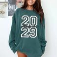 Class Of 2029 Graduating School Class Of 2029 Graduation Comfort Colors Sweatshirt Blue Spruce