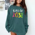 Class Of 2031 Kindergarten Graduation Back To School T-Shirt Comfort Colors Sweatshirt Blue Spruce
