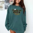 Class Of 2034 Senior 2034 Graduation Bruh Comfort Colors Sweatshirt Blue Spruce