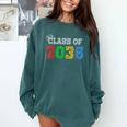 Class Of 2036 Grow With Me Graduation First Day Of School Comfort Colors Sweatshirt Blue Spruce