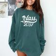 Class Of 2037 First Day Of School Graduation Grow With Me Comfort Colors Sweatshirt Blue Spruce