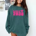 Class Of 2038 Pink Girls Growing Up School Memory Graduation Comfort Colors Sweatshirt Blue Spruce