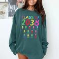Class Of 2038 Senior Class 2038 Idea Graduation Grow With Me Comfort Colors Sweatshirt Blue Spruce