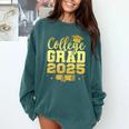 College Grad Class Of 2025 Senior Graduate Graduation Comfort Colors Sweatshirt Blue Spruce
