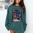 Color Graphic The Introvert Tarot Card Raglan Baseball Tee Comfort Colors Sweatshirt Blue Spruce