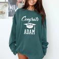 Congrats 2018 Adam College High School Graduation Comfort Colors Sweatshirt Blue Spruce