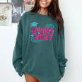 Coquette Pink Bow Senior 2027 Class Of Graduation Comfort Colors Sweatshirt Blue Spruce