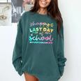 Custodian Life Graduation Day Last Day Of School Tie Dye Comfort Colors Sweatshirt Blue Spruce