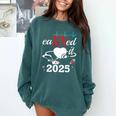 Earned It Nurse Graduation 2025 Nursing Grad Student RN LPN Comfort Colors Sweatshirt Blue Spruce