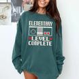 Elementary Level Complete Gamer Class Of 2025 Graduation Comfort Colors Sweatshirt Blue Spruce