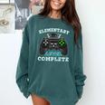 Elementary School Level Complete Gamer Graduation Comfort Colors Sweatshirt Blue Spruce