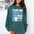 I Enjoy Long Romantic Walks To My Fridge Introvert Comfort Colors Sweatshirt Blue Spruce