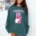 Ew People Introvert Ferrets Saying Mask Ferret Comfort Colors Sweatshirt Blue Spruce