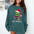 Ew People Meowy Cat Christmas Introvert Men Women Comfort Colors Sweatshirt Blue Spruce Ew People Meowy Cat Christmas Introvert Men Women Comfort Colors Sweatshirt Blue Spruce