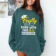 Finally Done With This BS Class Of 2025 College Graduation Premium Tri-Blend Comfort Colors Sweatshirt Blue Spruce
