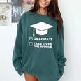 Funny Graduate Joke Mens Womens Graduation Gifts Comfort Colors Sweatshirt Blue Spruce