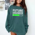 Future Engineer Loading Bar Cool Graduation Comfort Colors Sweatshirt Blue Spruce