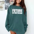 Future Esthetician Esthetics School Student Graduation Comfort Colors Sweatshirt Blue Spruce