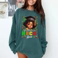 Future HBCU Grad Girl Kids Graduation HBCU College Comfort Colors Sweatshirt Blue Spruce